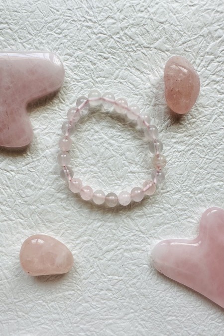Pulsera de Cuarzo rosa
