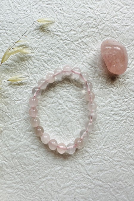 Pulsera de Cuarzo rosa
